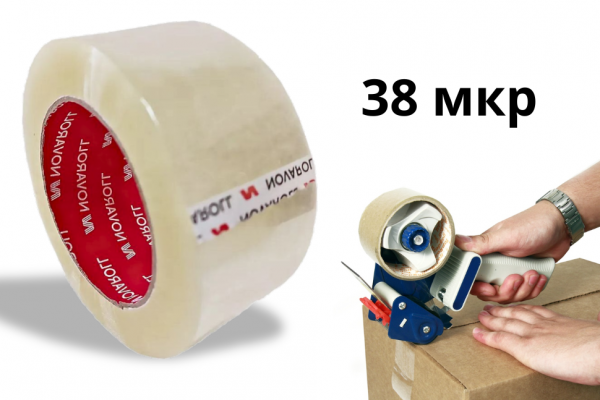Скотч ТРИ А прозрачный 150м 38мкр 48мм 24шт в короб. 1
